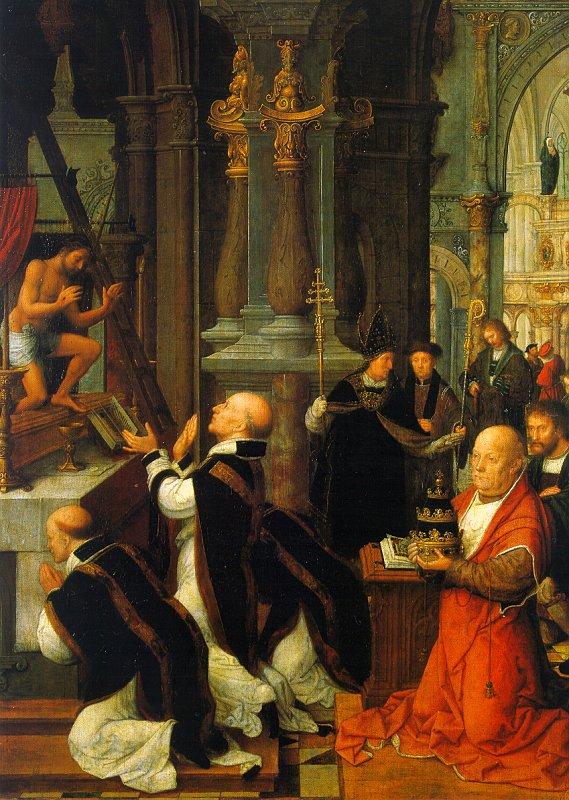 Isenbrandt, Adriaen The Mass of St. Gregory Germany oil painting art